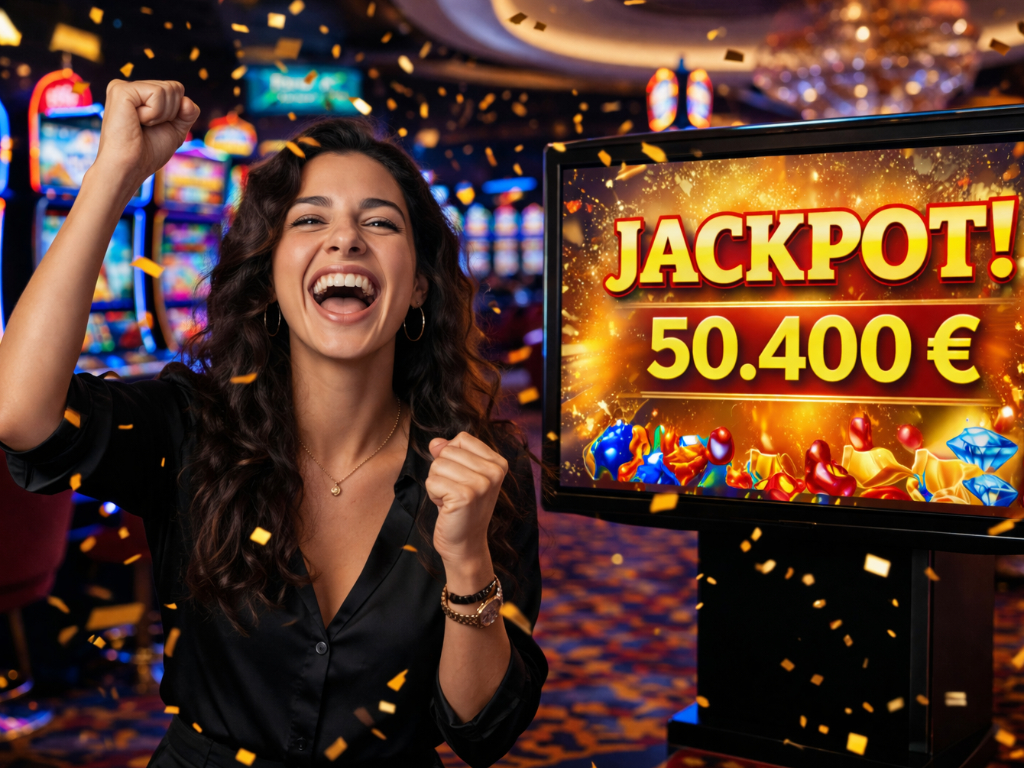 Große Freude über den Jackpot-Gewinn von 50.400 Euro im Casino Bremerhaven am 02.04.2026.