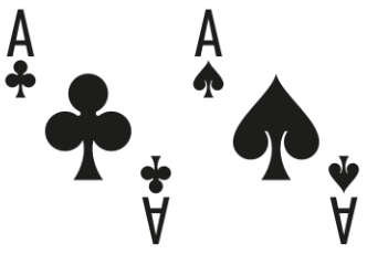 Colored Pairs / Paar aus ungleichen roten oder schwarzen Spielfarben